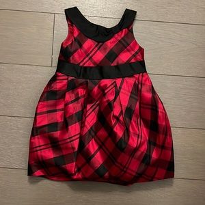 Janie and Jack Red and Black Plaid Fancy Dress 18-24 Months